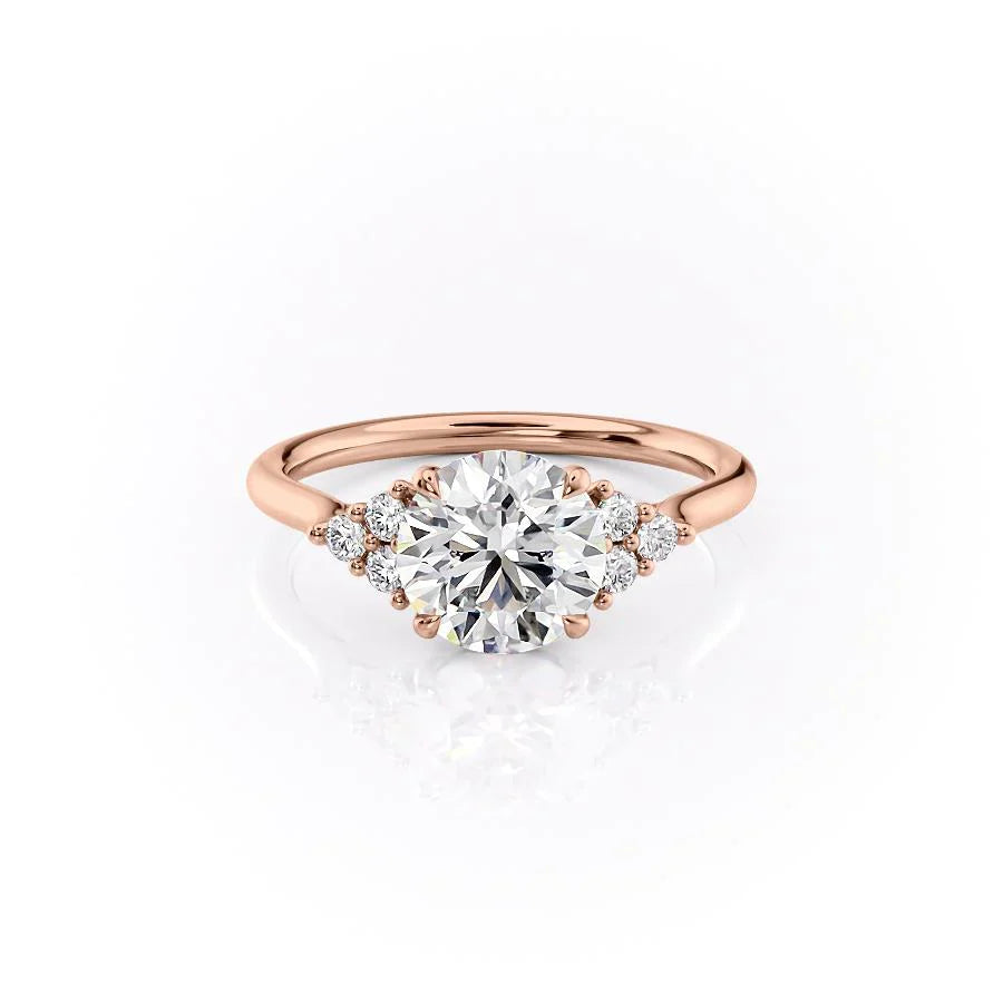 The Scarlett Set With A 4.5 Carat Round Moissanite