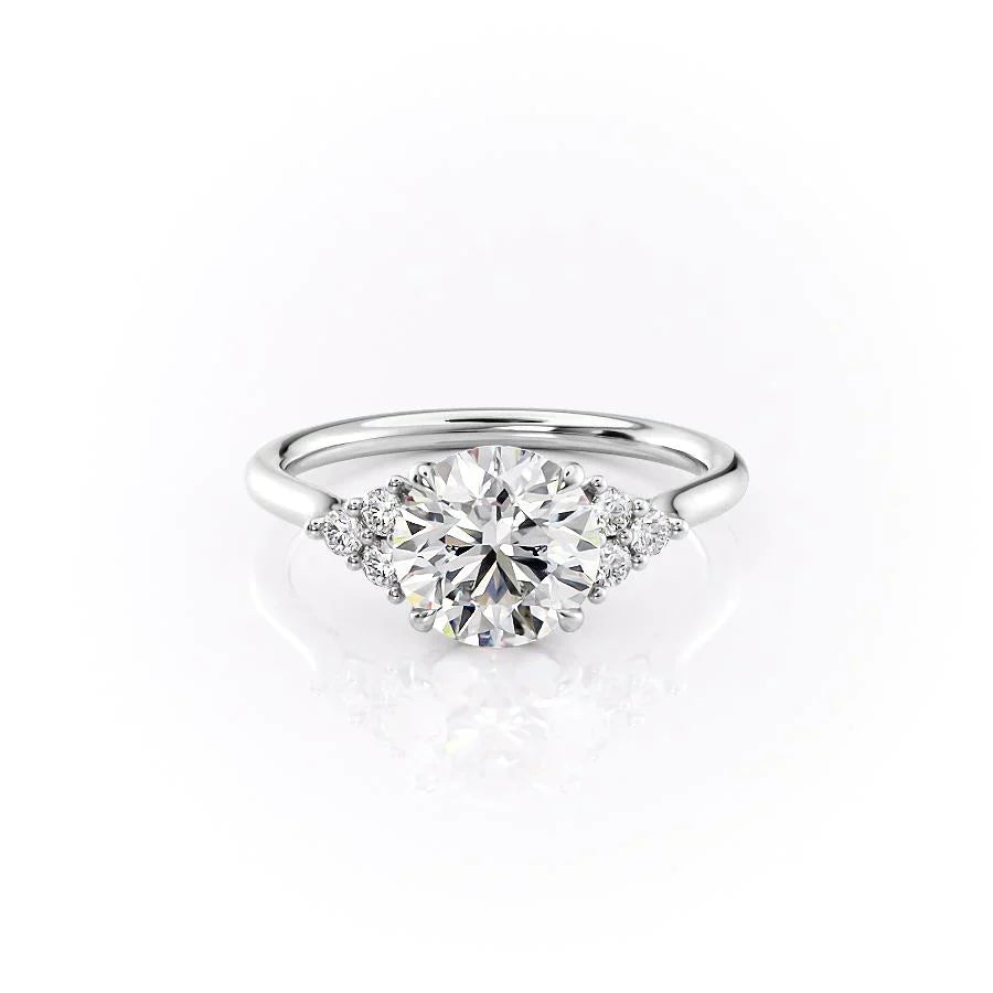 The Scarlett Set With A 3.5 Carat Round Moissanite
