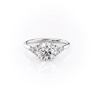 The Scarlett Set With A 4.5 Carat Round Moissanite