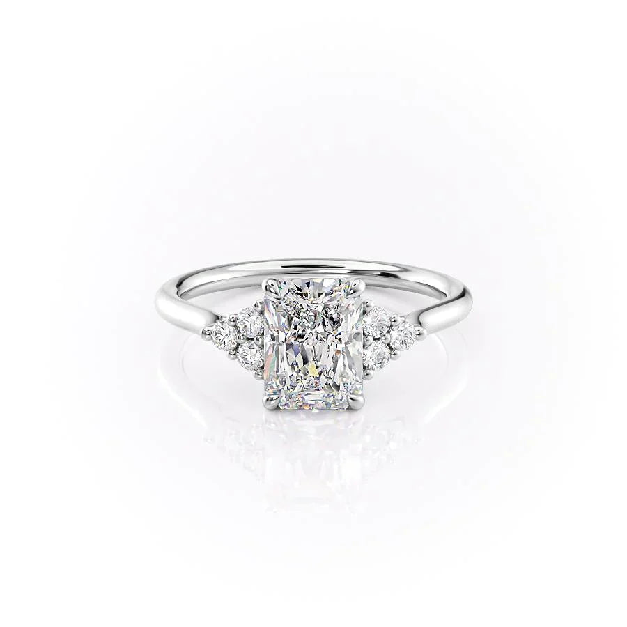 The Scarlett Set With A 1.5 Carat Radiant Lab Diamond