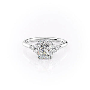 The Scarlett Set With A 1.5 Carat Radiant Moissanite