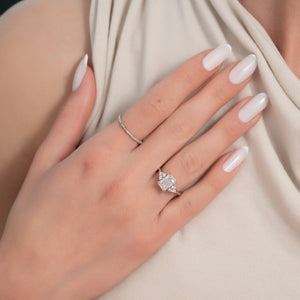 The Scarlett Set With A 2 Carat Radiant Lab Diamond