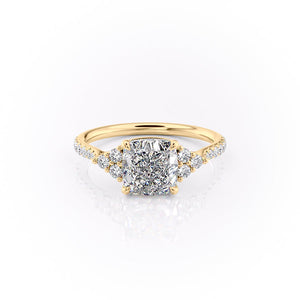 The Pave Scarlett Set With A 2 Carat Cushion Moissanite