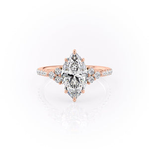 The Pave Scarlett Set With A 1 Carat Marquise Lab Diamond