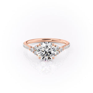 The Pave Scarlett Set With A 1 Carat Round Lab Diamond