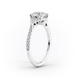The Pave Scarlett Set With A 2 Carat Round Lab Diamond