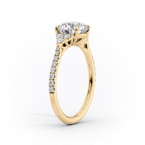 The Pave Scarlett Set With A 2 Carat Round Lab Diamond