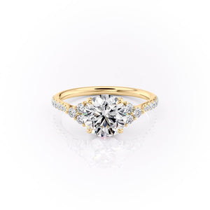 The Pave Scarlett Set With A 2 Carat Round Moissanite