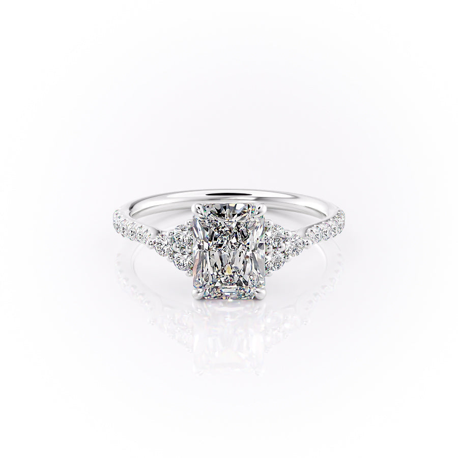 The Pave Scarlett Set With A 5 Carat Radiant Moissanite