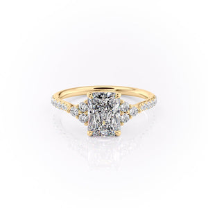 The Pave Scarlett Set With A 5 Carat Radiant Moissanite