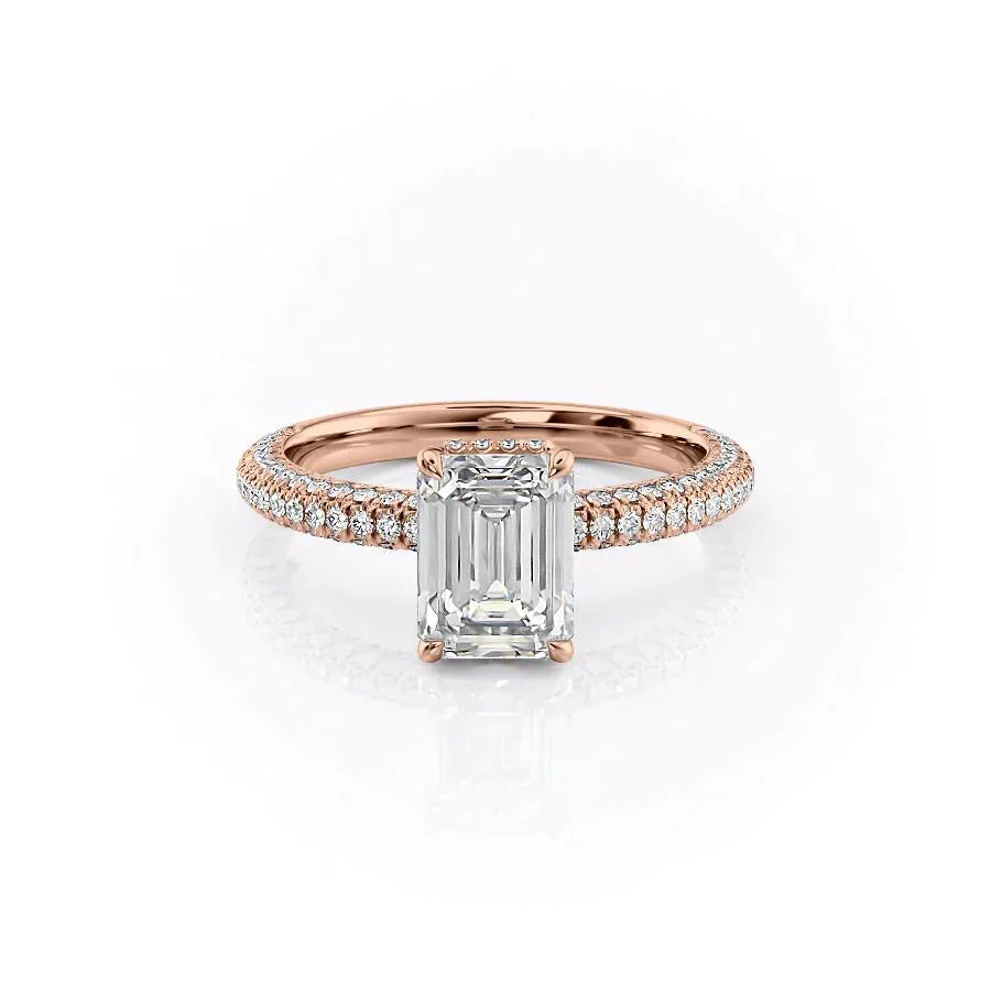 The Celine Set With A 2.5 Carat Emerald Lab Diamond