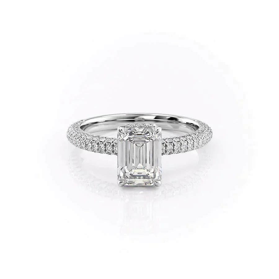 The Celine Set With A 1 Carat Emerald Lab Diamond