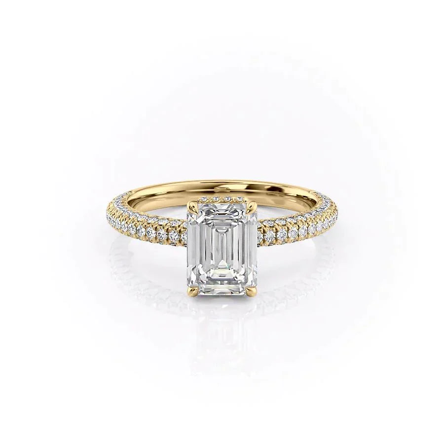 The Celine Set With A 2.5 Carat Emerald Lab Diamond
