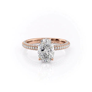 The Celine Set With A 2 Carat Oval Lab Diamond