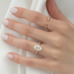 The Celine Set With A 2 Carat Oval Lab Diamond