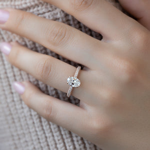 The Celine Set With A 2 Carat Oval Lab Diamond