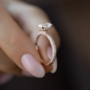 The Celine Set With A 2 Carat Oval Lab Diamond