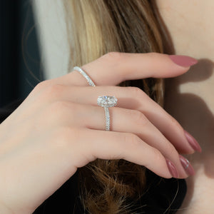 The Celine Set With A 2 Carat Oval Lab Diamond