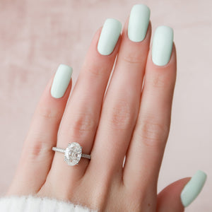 The Celine Set With A 2 Carat Oval Lab Diamond