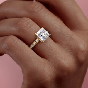 The Celine Set With A 1 Carat Princess Lab Diamond
