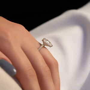 The Celine Set With A 2 Carat Pear Lab Diamond