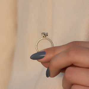 The Celine Set With A 2 Carat Pear Lab Diamond