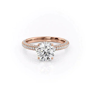 The Celine Set With A 1 Carat Round Lab Diamond