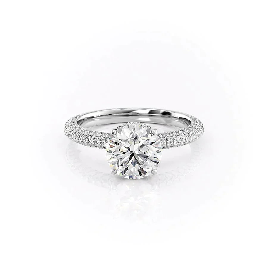 The Celine Set With A Round Moissanite