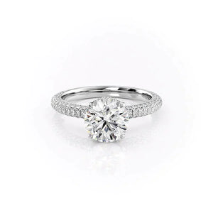 The Celine Set With A Round Moissanite