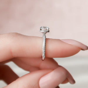 The Celine Set With A 3 Carat Round Lab Diamond