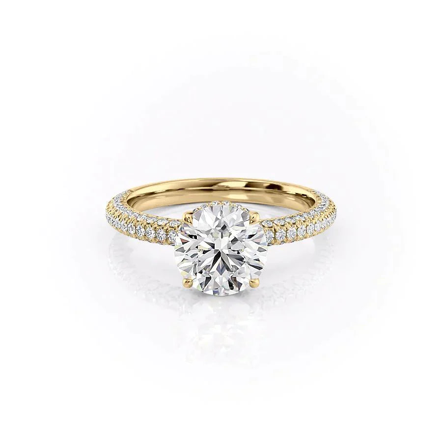 The Celine Set With A 1.5 Carat Round Lab Diamond