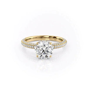 The Celine Set With A 1 Carat Round Moissanite