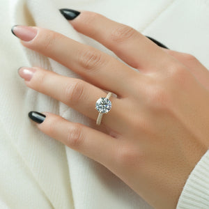 The Celine Set With A 2 Carat Round Lab Diamond