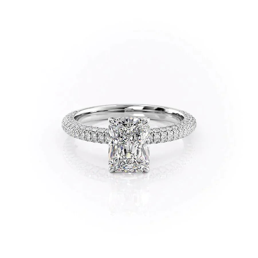 The Celine Set With A 1 Carat Radiant Lab Diamond