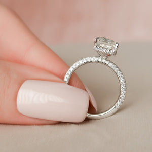The Celine Set With A 3 Carat Radiant Lab Diamond