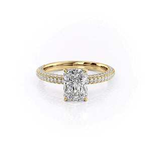 The Celine Set With A 3 Carat Radiant Lab Diamond