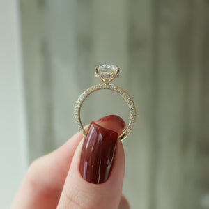 The Celine Set With A 2 Carat Radiant Lab Diamond