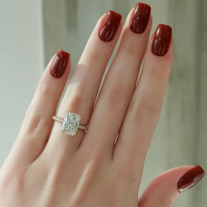 The Celine Set With A 2 Carat Radiant Lab Diamond