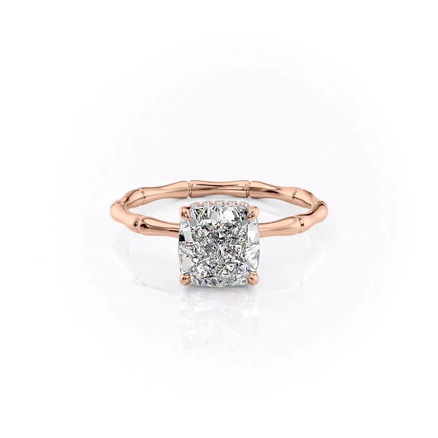 The Eve Set With A 3 Carat Cushion Lab Diamond