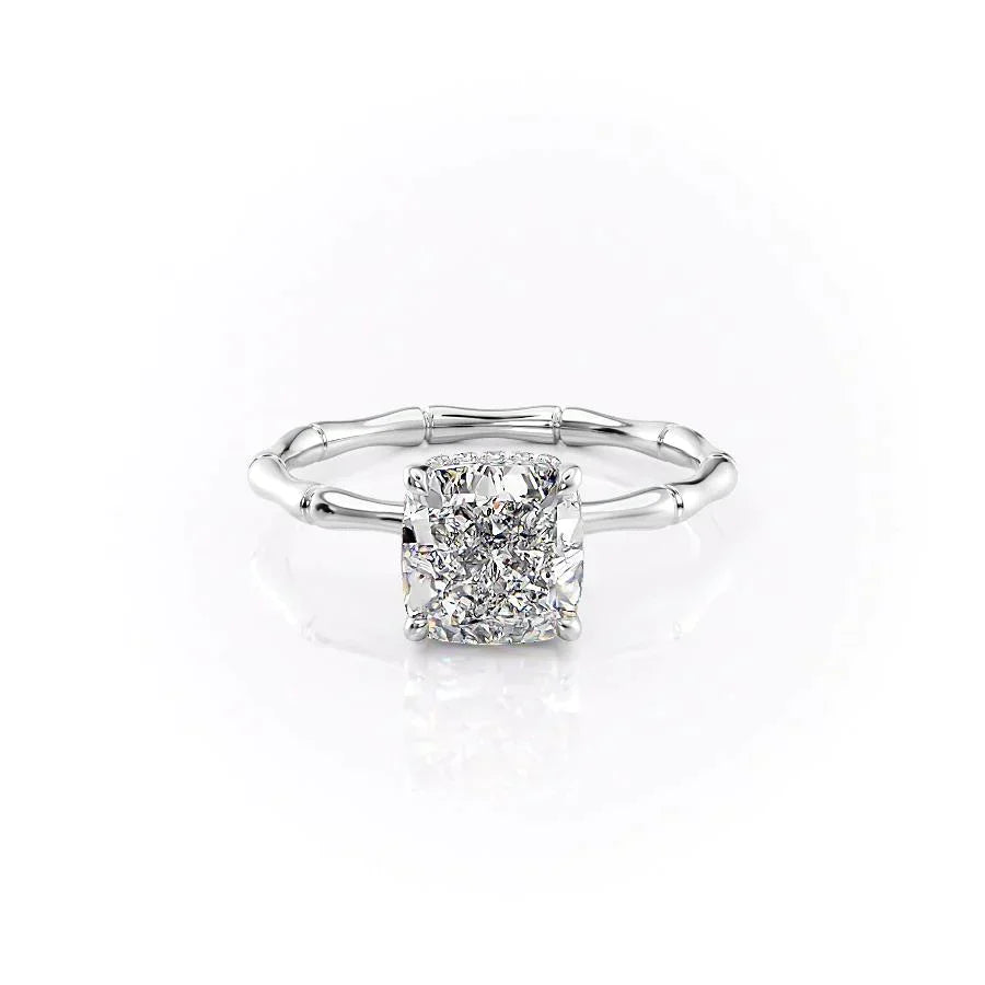 The Eve Set With A 2.5 Carat Cushion Lab Diamond