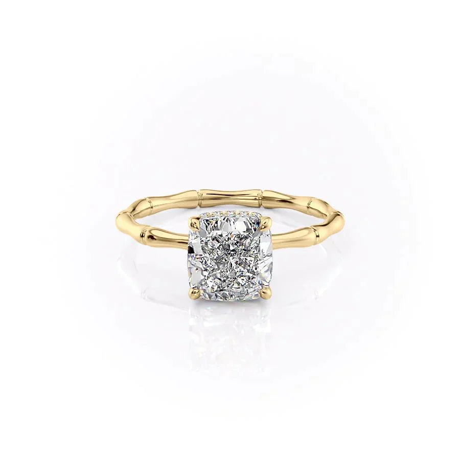 The Eve Set With A 1 Carat Cushion Lab Diamond