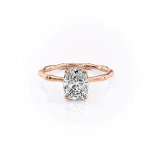 The Eve Set With A Elongated Cushion Moissanite