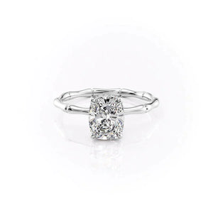 The Eve Set With A 3 Carat Elongated Cushion Lab Diamond