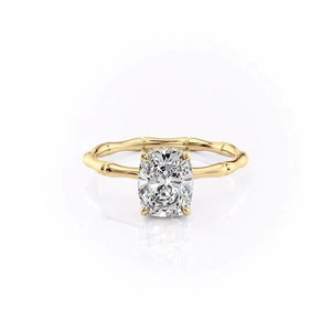 The Eve Set With A Elongated Cushion Moissanite