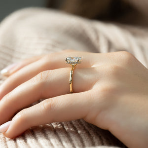 The Eve Set With A 2 Carat Elongated Cushion Lab Diamond