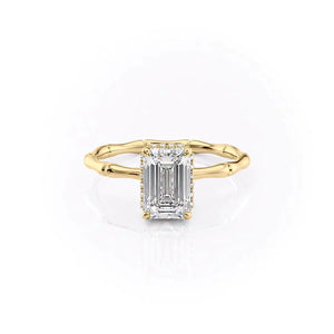The Eve Set With A 2 Carat Emerald Lab Diamond