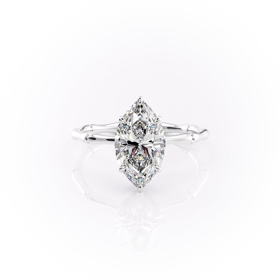 The Eve Set With A 1 Carat Marquise Lab Diamond