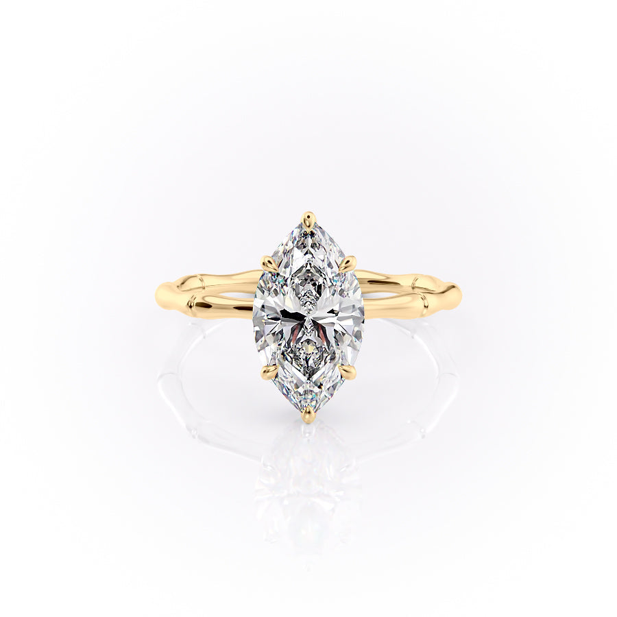 The Eve Set With A 3 Carat Marquise Lab Diamond