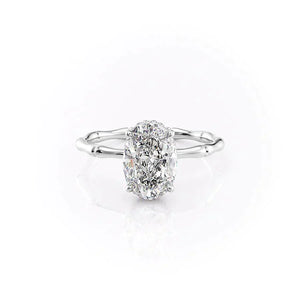 The Eve Set With A 1.5 Carat Oval Lab Diamond