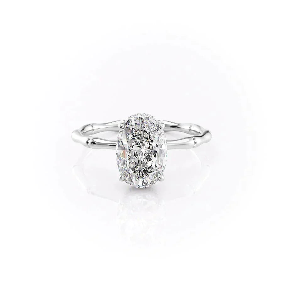The Eve Set With A 1.5 Carat Oval Lab Diamond